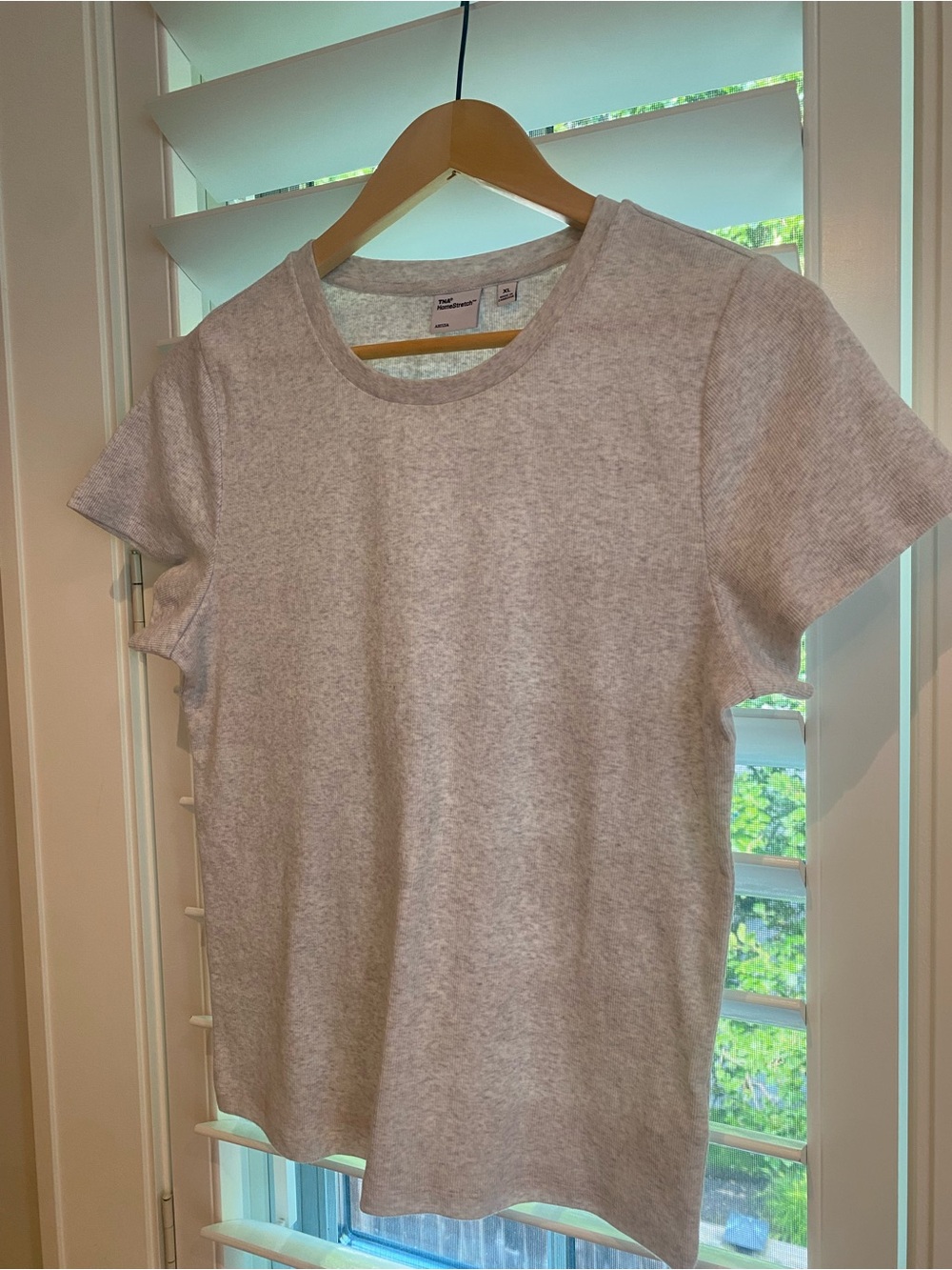 TNA Homestretch Women’s Crewneck Short Sleeve Top - Light Gray